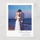 Budget Simple Élégant Mariage Carte de remerciemen (Devant)