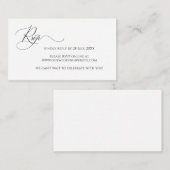 Budget Simple Elegant Mariage Carte RSVP (Devant / Derrière)