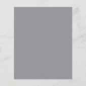 Budget Simple Elegant Mariage gris menu (Dos)