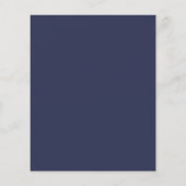 Budget Simple Elegant Sapphire Blue Mariage Menu (Dos)