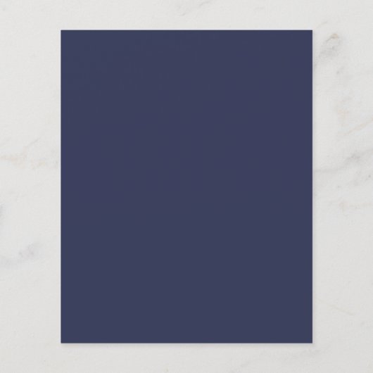 Budget Simple Elegant Sapphire Blue Mariage Menu (Dos)