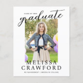 Budget Simple Graduate Chic Photo Graduate Carte G (Devant)