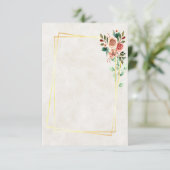 Budget simple Invitation de mariage rose et or jol (Debout devant)