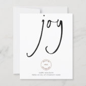 Budget Simple Logo Joy Black White Company Holiday (Voorkant)