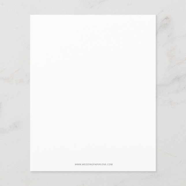 Budget Simple Moderne Bridal Shower Invitation (Achterkant)