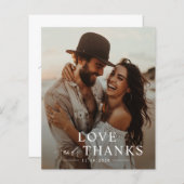 Budget Simple moderne Mariage photo Carte de remer (Devant / Derrière)