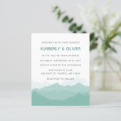 Budget Simple Mountain Wedding Invitation (Staand voorkant)