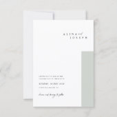 Budget Simple Photo Beach Destination Wedding Kaart (Achterkant)