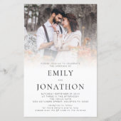 Budget Simple Photo QR Code Wedding Invite (Voorkant)
