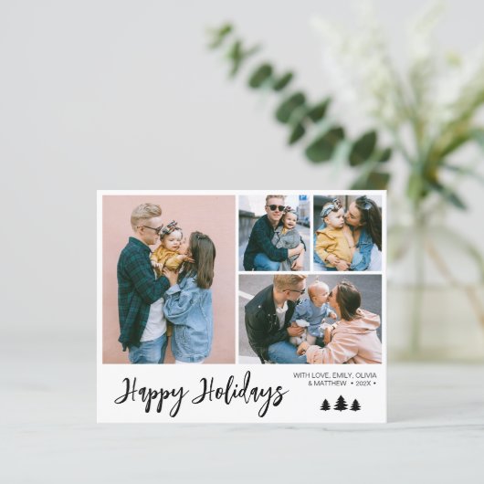 Budget Simple Photo Snowy Kerstfeestdag (Staand voorkant)