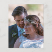 Budget Simple Photo Wedding Sage Green Bedankt (Achterkant)
