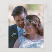 Budget Simple Photo Wedding Terracotta Dank u (Achterkant)