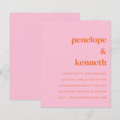 Budget Simple Pink Oranje Weddenschap (Voorkant / Achterkant)