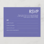 Budget Simple QR Code Blue Wedding RSVP (Voorkant)