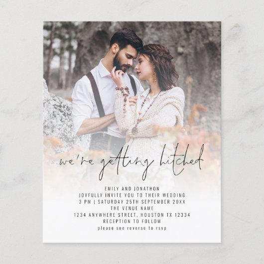 Budget Simple QR Code Photo Overlay Weddenschap Ui (Voorkant)