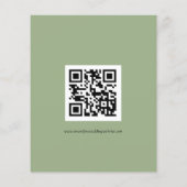 Budget Simple QR Code Script Weddenschap Sage RSVP (Achterkant)