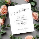Budget simple script chic mariage enregistrer la d<br><div class="desc">Elégant style minimaliste moderne script neutre BUDGET mariage ABORDABLE enregistrer la carte de date.</div>