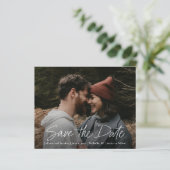 Budget Simple Script Photo Mariage Carte de Pré-ré (Debout devant)