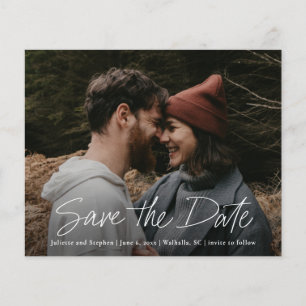 Budget Simple Script Photo Mariage Carte de Pré-ré