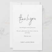 Budget Simple Script Photo Weduwen Grote Dank u (Voorkant)