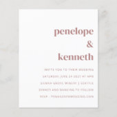 Budget Simple Terracotta Clay Wedding Invitation (Voorkant)