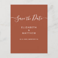 Budget Simple Terracotta Script Faire-Part de Fair
