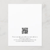 Budget Simple Text Wedding Black White uitgenodigd (Achterkant)