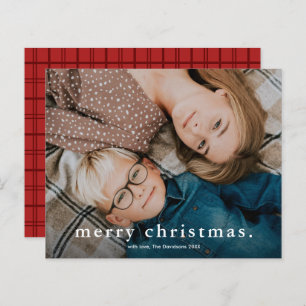Budget Simple Type Photo Merry Kerstmis Kaart