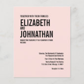 Budget Simple Typography Photo Wedding Invitation (Voorkant)