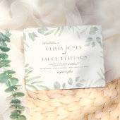 Budget Simple Waterverf Foliage Botanical Wedding