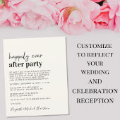 Budget Simple Weddenschap Reception Cream Uitnodig