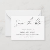 BUDGET Simple Weddenschap Save the Date Invitation Notitiekaartje (Voorkant)