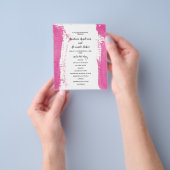 Budget Simple Wedding Program-kaart. Flyer (Hand)