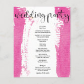 Budget Simple Wedding Program-kaart. Flyer (Achterkant)