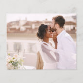 Budget Simple Wedding Save the Date Photo (Achterkant)