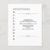 Budget Simple Wedding-uitnodiging. (Voorkant)