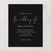 Budget Simple White Black QR Code Weddenschap Uitn (Voorkant)