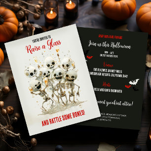 Budget Skeleton Thème Adulte Halloween Invitation