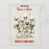 Budget Skeleton Thème Adulte Halloween Invitation (Devant)