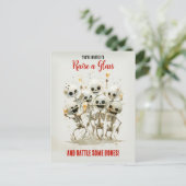 Budget Skeleton Thème Adulte Halloween Invitation (Debout devant)