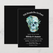 Budget Skull Gothic Halloween Uitnodiging (Voorkant / Achterkant)