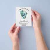 Budget Skull Gothic Halloween Uitnodiging Flyer (Hand)