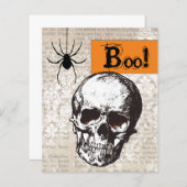 BUDGET Skull Halloween Kaart (Voorkant / Achterkant)