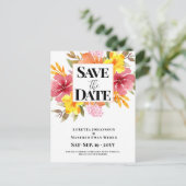 Budget Sla de datum op Floral Briefkaart (Staand voorkant)