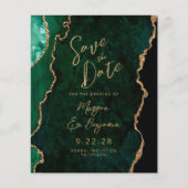 Budget Smerald Groen Agaat Script Save the Date (Voorkant)