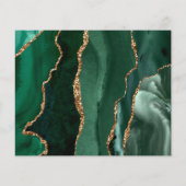 Budget Smeraldgroene Agate Huwelijks 'Save the Dat (Achterkant)