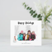 Budget Sneeuwman Prettig Kerstmis Foto (Staand voorkant)