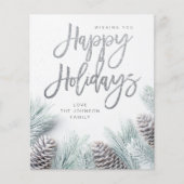 Budget Sneeuwpin & Leaf Prettige feestdagen (Voorkant)