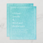 Budget SNEeuwSTORM BLauw Aquarel Strand Bruiloft (Voorkant / Achterkant)