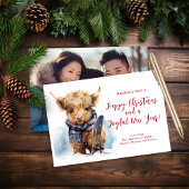 Budget Snowboard Highland Cow Carte photo